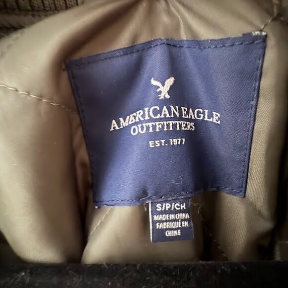 American Eagle Bomber Jacket- Army Green- Size Small - Picture 10 of 10